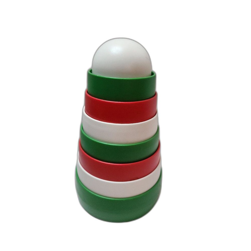 Green Toys 8‑Piece Stacking Set – Red White Green Learning Toy